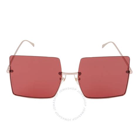 fendi 0401|Original New Fendi Burgundy Square Ladies Sunglasses FF .